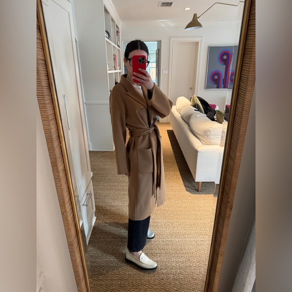 Anine Bing Dylan Coat Camel Cashmere Blend XS - Picture 15 of 17